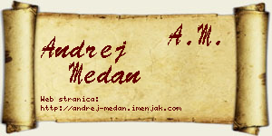 Andrej Medan vizit kartica